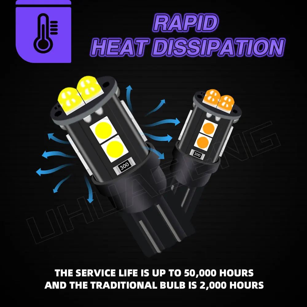 UHUASENG LED 194 3030 ׸ ȣ,   ȣ ǥ , ڵ , W5W ,  Ʈ T10, 2 