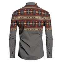 Mens Vintage Button Shirts Western Ethnic Blouse Long Sleeve Hawaiian Floral Shirt Men Casual Harajuku Streetwear Camisas Homme - Image 5