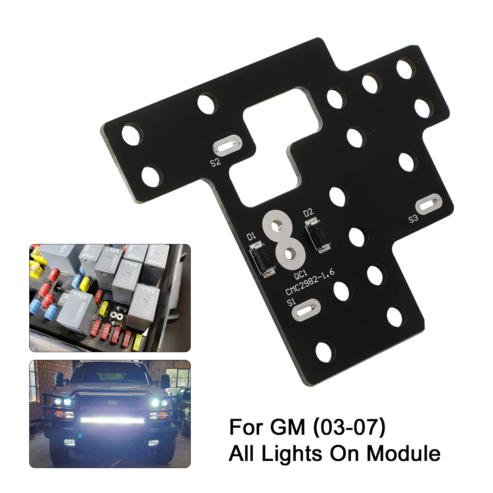 

Для Chevy Silverado GMC Sierra 1500/2500/3500 Classic 03-07 High Mod Черный Модуль для GM Low Beam DRL светильник на одновременно