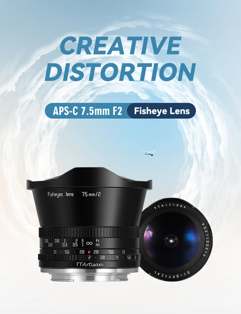 Ttartisan-魚眼レンズ7.5mm f2,手動フォーカス,プレミアム,ソニー用 