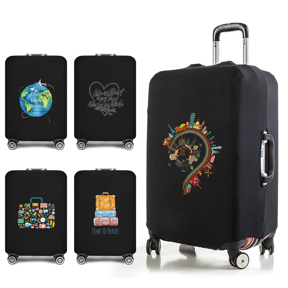 

2023 New Elastic World Map Travel Luggage Protective Cover for 18-32 Inch Bag Suitcase Trolley Covers Case Traveling Accessories