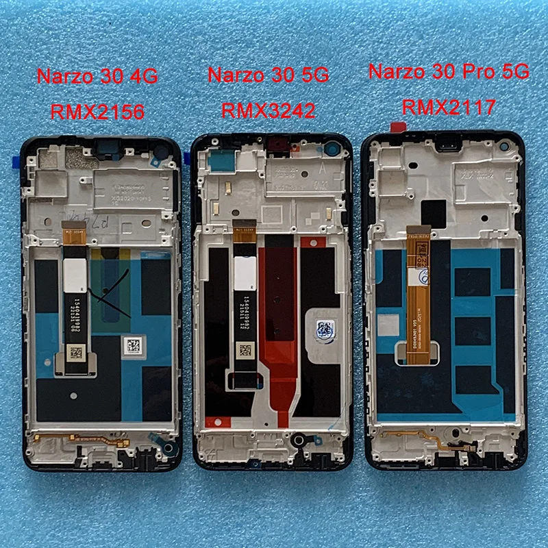6.5 "Originale Per Oppo Realme Narzo 30 5G Narzo 30 4G Display Lcd Cornice Touch Panel Digitizer Per Realme Narzo 30 Pro 5G