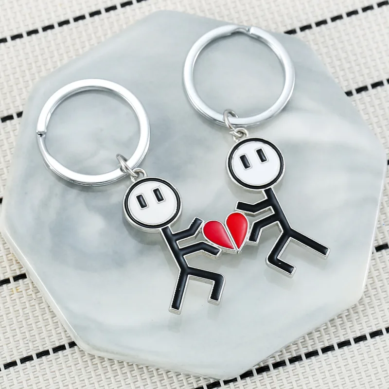 

New Finger Heart Magnetic Keychain Car Keyring Fashion Couple Valentine'S Day Gifts Cute Cartoon Heart Backpack Pendant Jewelry