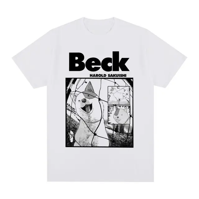 Beck Vintage T-shirt Mongolian Chop Squad Anime Print Art Cotton 