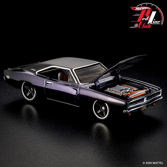 Hot Wheels RLC 69 Dodge Charger Electroplated black open cover 1 