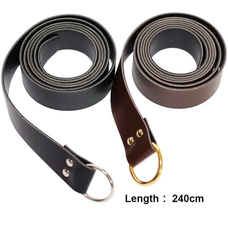 Medieval Warriors Waist Ring Wrap Belt Larp Costume Parts For Adult Men Viking Knight Leather WaistBand Celtic Buckle Knotted
