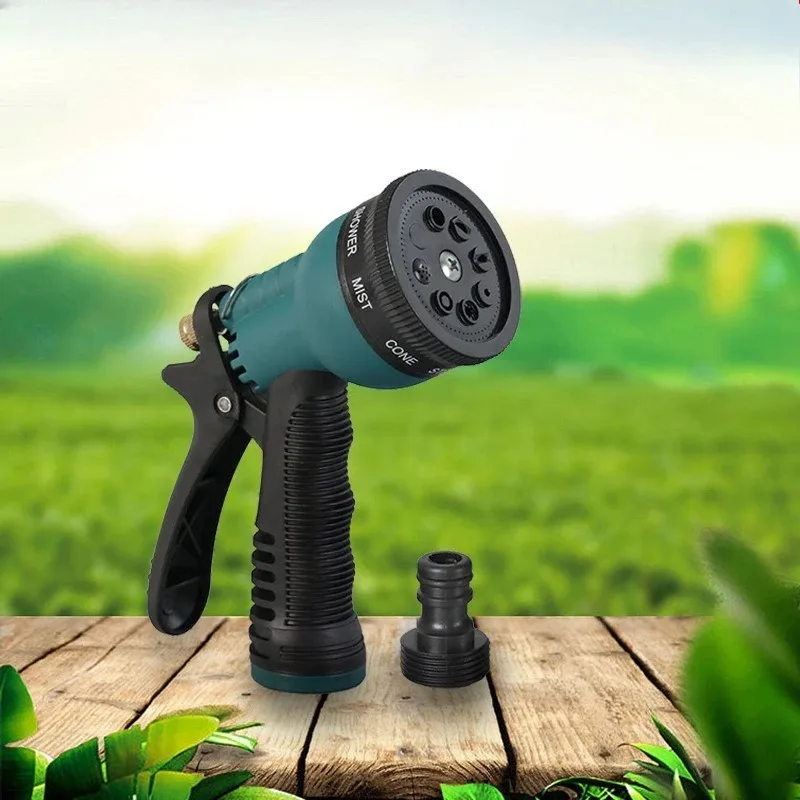 High Pressure Garden Water Gun Hose Nozzle 8 Mode Car Washing Yard Water Sprayer Irrigation Pipe Tube Nozzle Sprinkle Tools water gun nozzle
