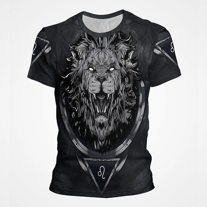 

12 Constellation Graphic T Shirt Vintage 3D Print T-shirt Men Summer Breathable Tops Women Casual Tees Fashion Boy Girl Clothing
