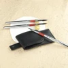 SeamiArt 3pcs/Set Painting Brushes With Portable Pu Brush Bag DivIsible Short Holder Watercolor Journal Paint Brush 5