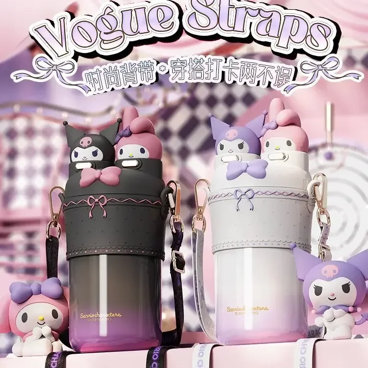 

500ml Sanrio Genuine Thermos Mug Kuromi Cartoon 316 Stainless Steel Portable Lolita Water Cup Travel Water Bottle Kawaii Gifts