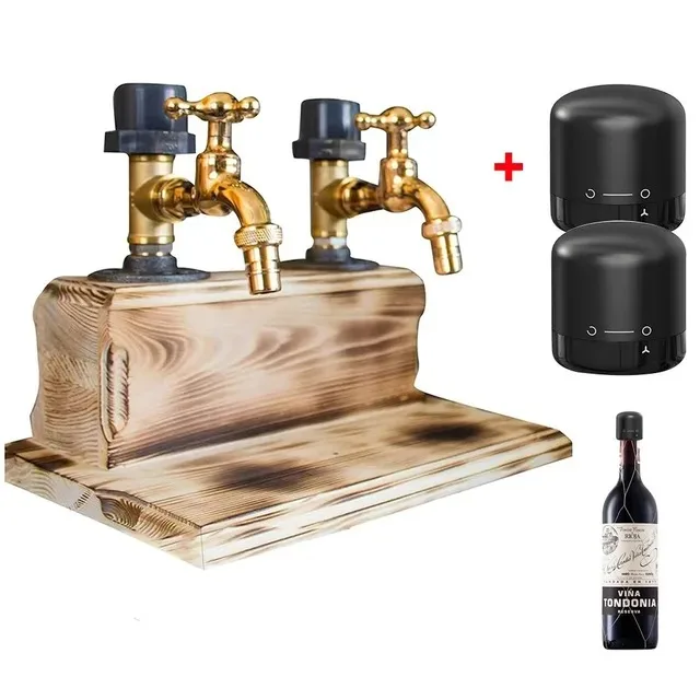 Wood Faucet Shaped Whisky Liquor Dispenser Perfect Wine Alcohol Gifts for Dad Husband Rustic Farmhouse Bar Home Decor image 17