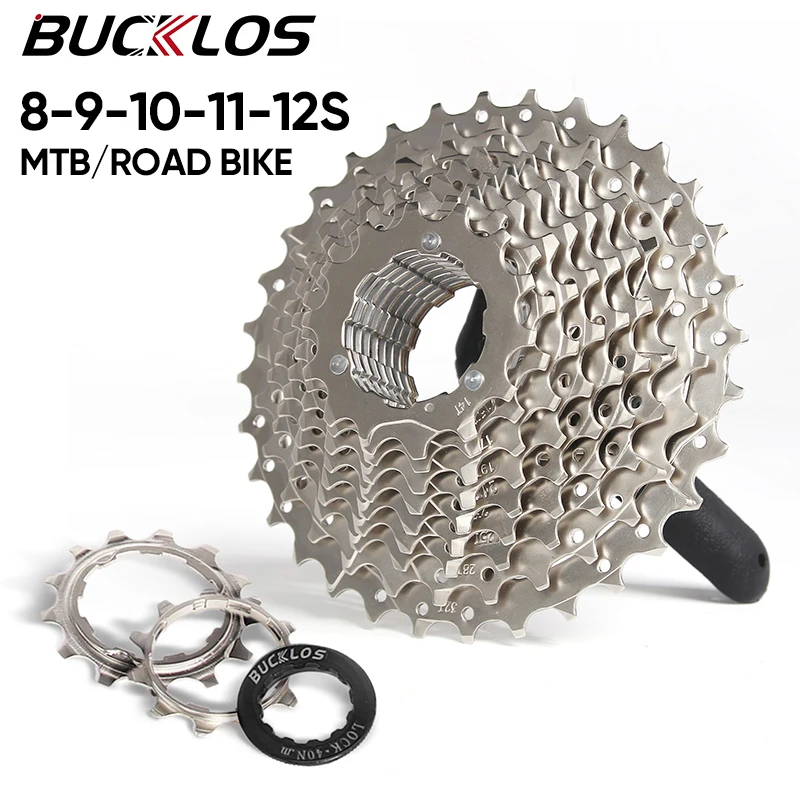 BUCKLOS Bicycle Cassette MTB Road Bicycle Flywheel 8/9/10/11/12Speed Freewheel HG Structure for Shimano 11 Speed Bike Parts
