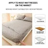 Waterproof Fitted Bed Sheet with 360 Elastic Band Quilted Mattress Protector Cover for Single Double King Queen Size Bedsheet 5
