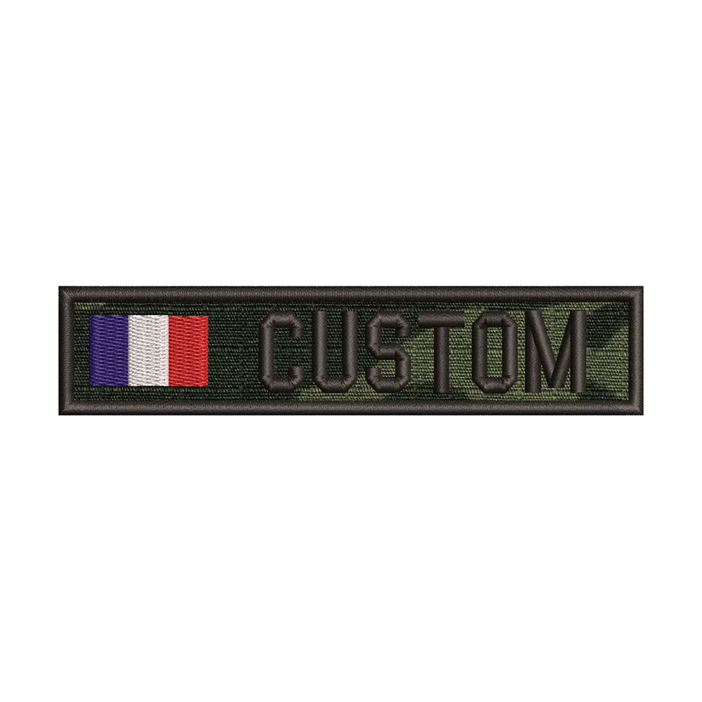 Black Multicam Flag Custom Name Tape Patch Hook And Loop Embroidery Spain  Israel France Germany Belgium United Kingdom Australia - Patches -  AliExpress