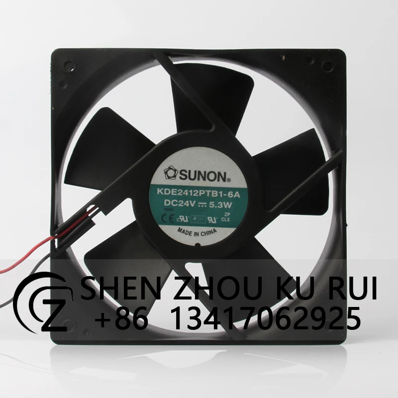 

Вентилятор охлаждения KDE2412PTB1-6A, подшипник шарикоподшипника для SUNON DC24V 5,3 Вт 120x120x25 мм 12 см 12025, промышленный выхлопной трубы с переменной частотой