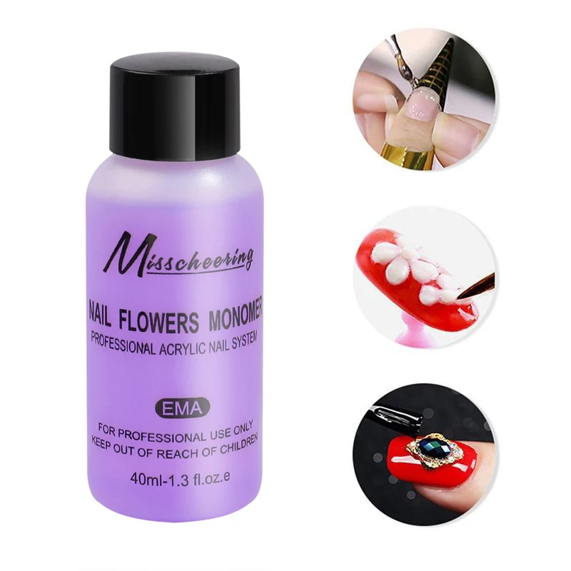 Nail Acrylic Liquid 40ml Crystal UV Gel Slip Solution Gel Remover Extending Art Tool