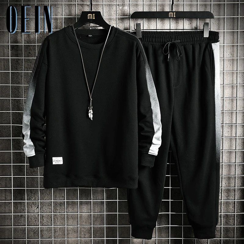 2022 Casual Tracksuit Men Hooded Sweatshirt Outfit Spring Autumn Mens Sets Sportswear Male Hoodie+Pants 2PCS Jogging Sports Suit mens matching sets