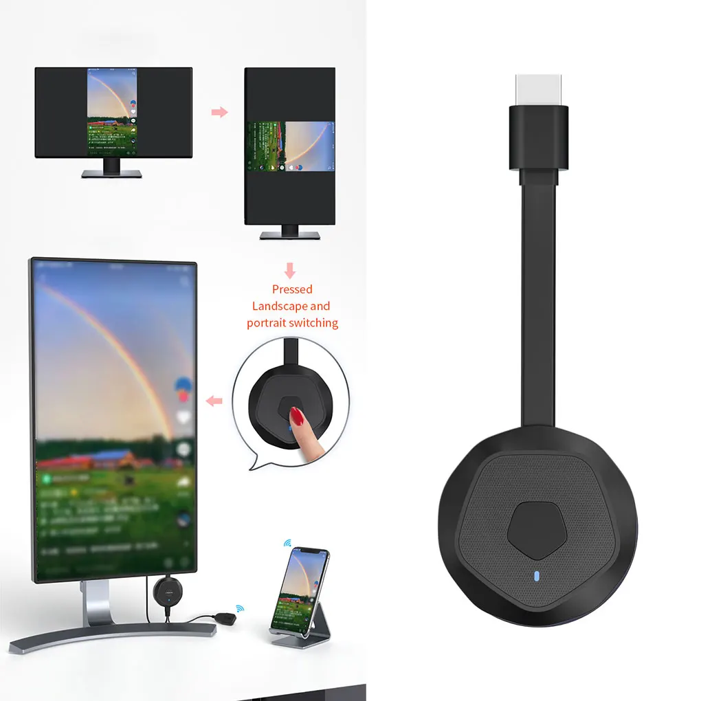 

Разрешение 1080P, Wi-Fi дисплей, палочка, экранное зеркальное устройство, мультимедийный плеер