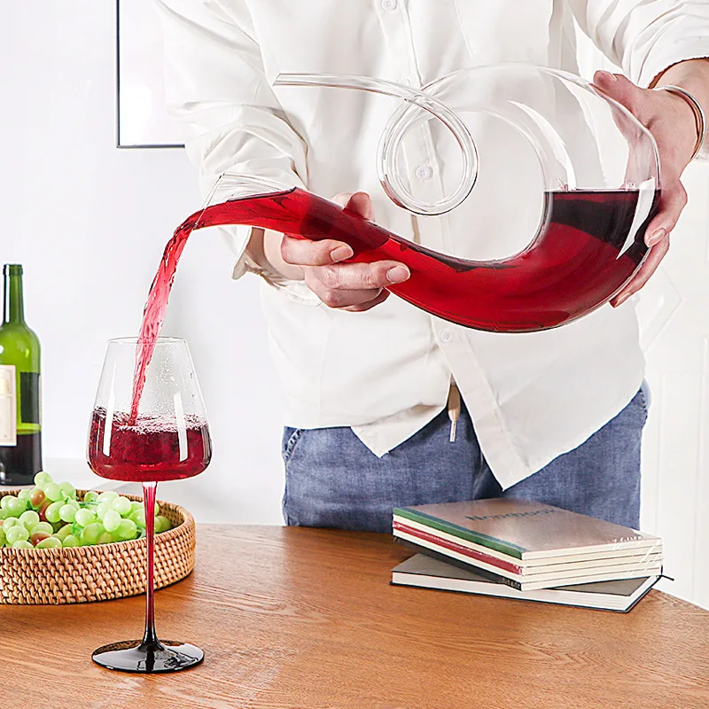 Wine aerator pourer wine aerator decanter 1700ML Wine Decanter Swan Red Wine Snuggie Decanters Hand Blown Bar Party Carafe Lead-free Fashion Crystal Champagne Aerator Set