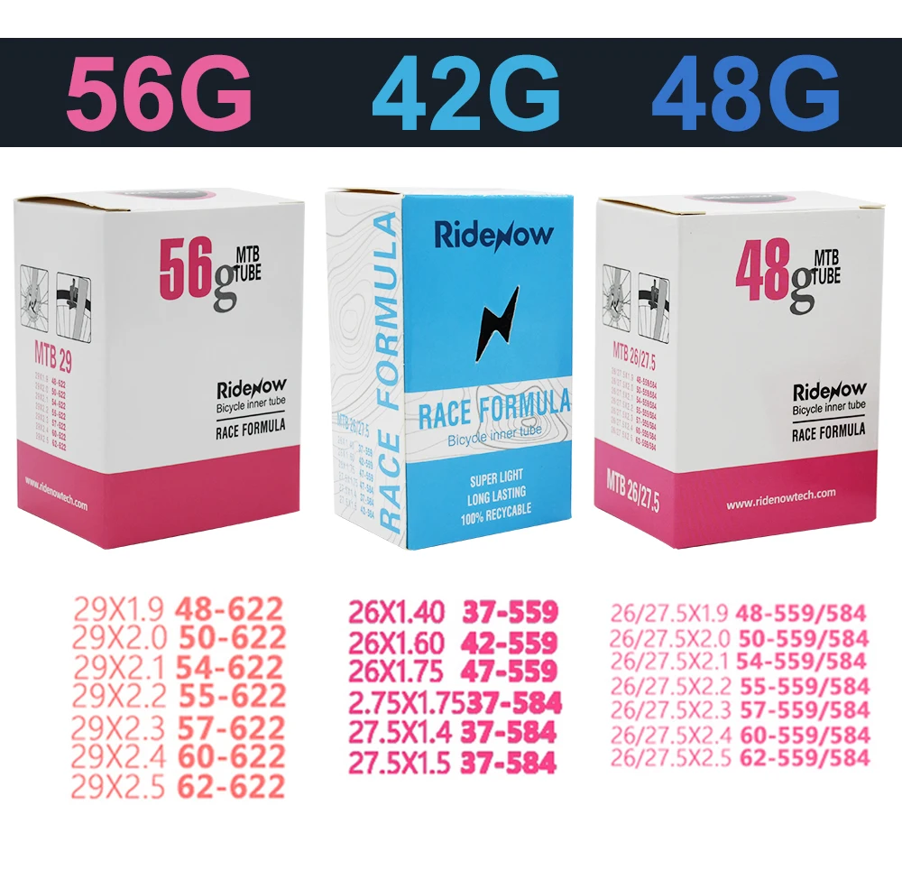 Description Picture 6 of itemRideNow TPU Tube MTB 29 " Bike Inner Tire 29x1.9 1.95 2.0 2.1 2.2 2.3 2.4 2.5 Bicycle lights Tire 26 27.5 29er  French valve