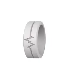 Luminous Glow - In - The - Dark Silicone Ring - Flexible Fluorescent Party Jewelry Anniversary Gift (Grey)