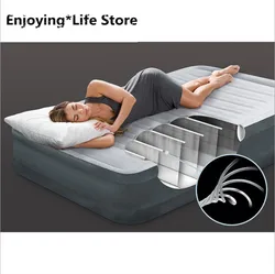 Colchón inflable para el hogar, cama individual gruesa de doble capa, cojín de aire, bomba eléctrica integrada