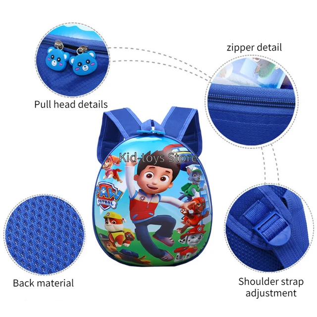 Paw Patrol Backpacks Anime Figure Skye Chase Marshall 3D Stereo Children Boys Kindergarten Backpack Kids Children Cartoon Bags 3