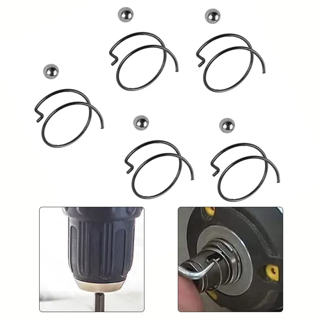 Kit Riparazione Mandrino Per Avvitatore DeWalt - 5 Pezzi Per Modelli DCF885/886/887/888, Con Molle E Sfere - Foto 8