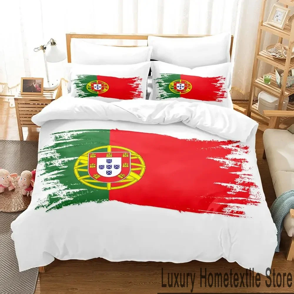 3D Print Portugal Flag Bedding Set Boys Girls Twin Queen King Size Duvet Cover Pillowcase Bed boys Adult Home Textileextile 6