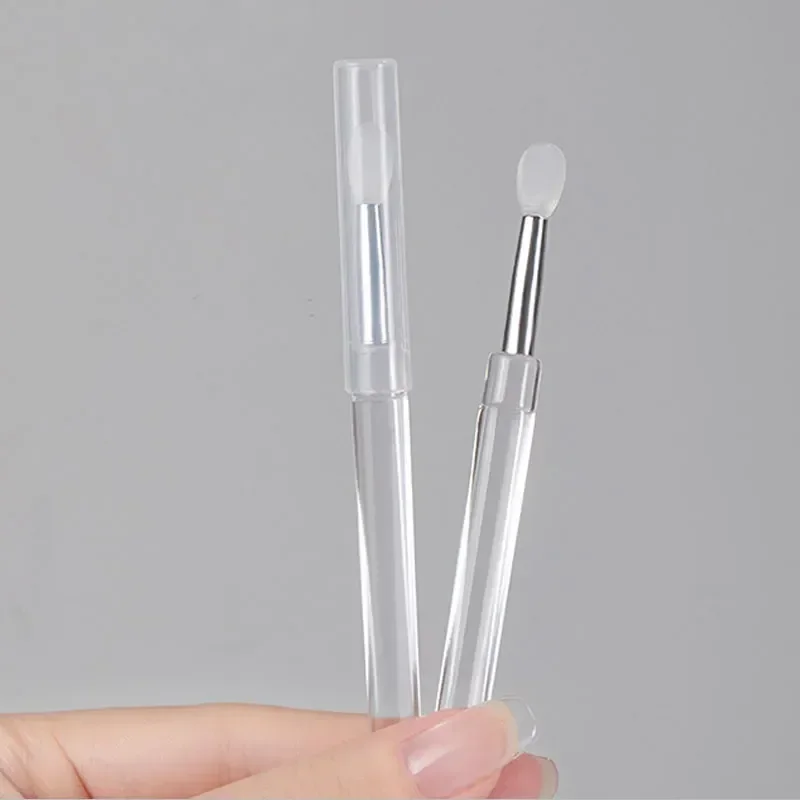 6pcs Nail Arts Silicone Applicator Sticks Reusable Chrome Glitter Applying  Manicure Tool New Easy-Daub Pigment Silicone Nail Brush