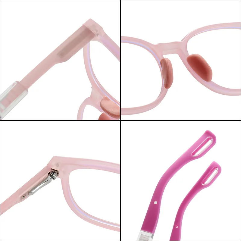 Round Anti-blue Light Eyeglasses Silica Gel Eyeglass Frame Boys And Girls 7-13 Ultra light Myopia Hyperopia Glasses Frame J208