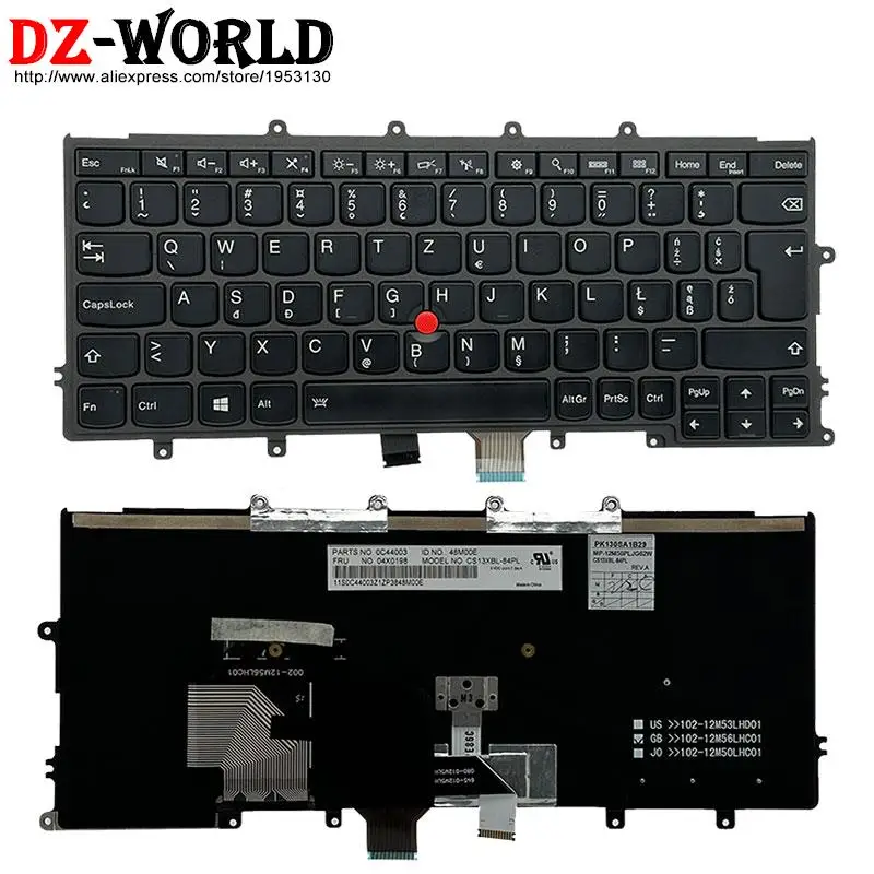 Teclado Retroiluminado para Laptop Lenovo Lenovo Thinkpad X270 A275 X250 X260 X240 s pt po br it pl bg Português Brasileiro Italiano Bulgária - Imagem 2