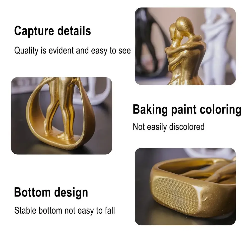 Description Picture 3 of itemModern Abstract Hugging Couple Statue Home Decoration Figure Sculptures & Figurines for Interior Aesthetic Living Room ornaments