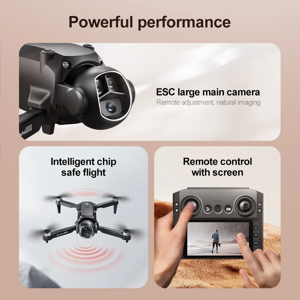 Drone Selfie de Poche M7 Noir - Caméra HD, Pliable, Cadeau