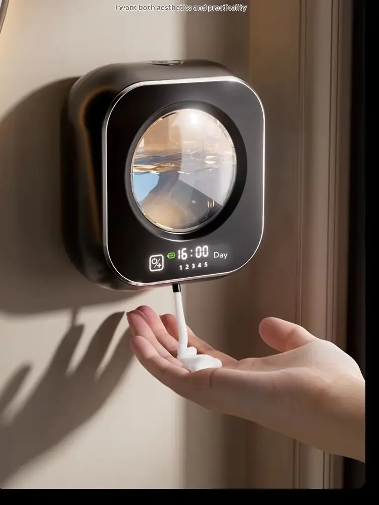 Wall Mount Automatic Foam Soap Dispenser 80 Days Standby Rechargeable Sensor Dispenser
