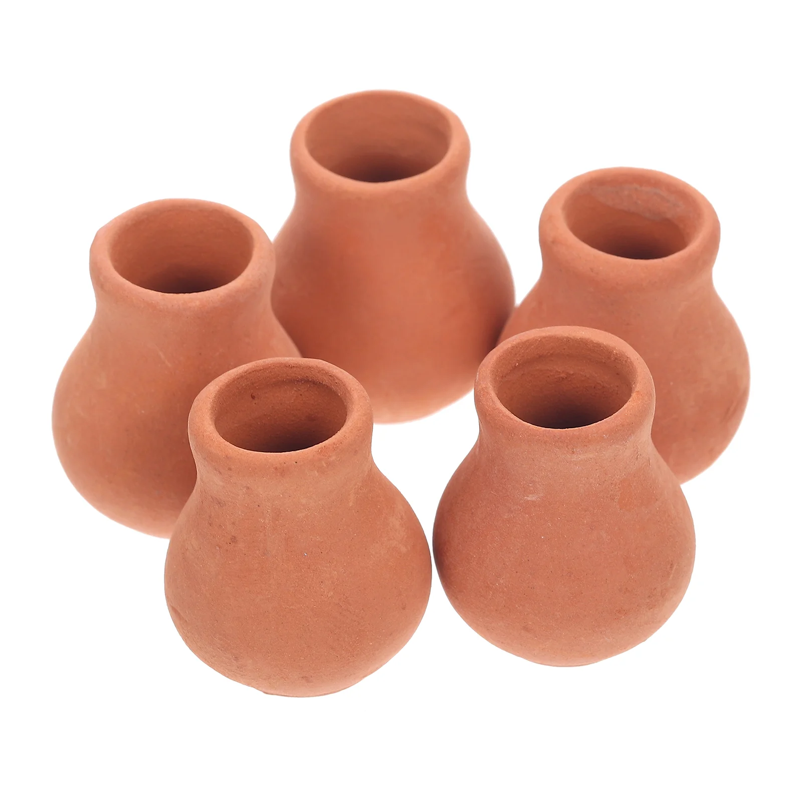 

5 Pcs House Flower Pot Home Decor Flowerpot Ornaments Decorate Small Ceramics Miniature Outdoor Tools