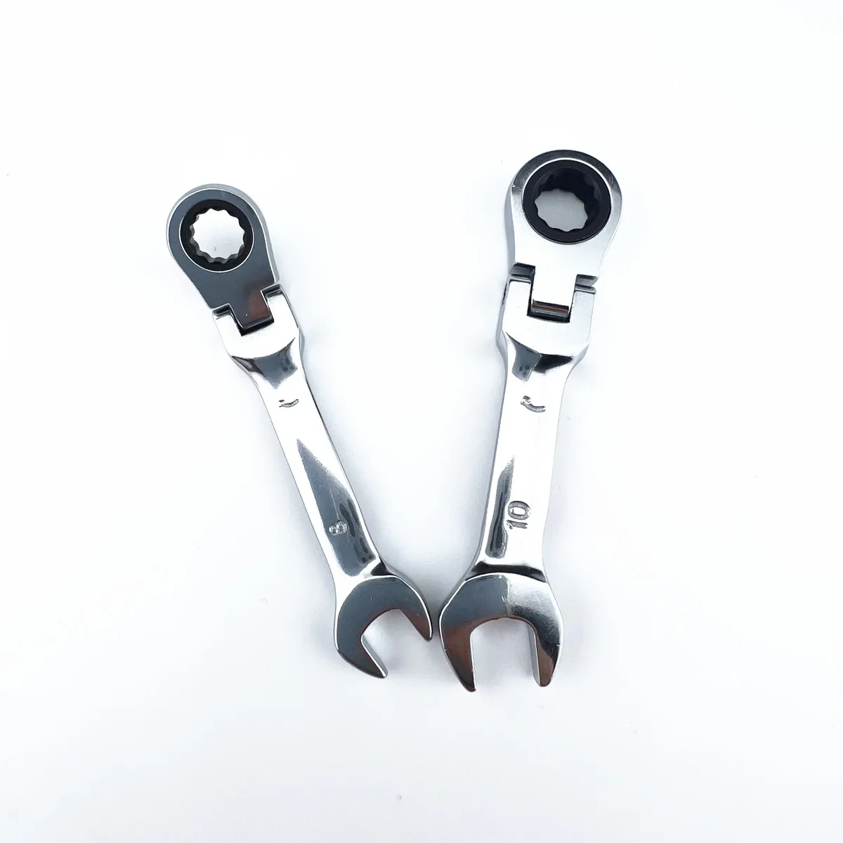 Mini short handle ratchet wrench with movable head, quick dual-purpose open end wrench, hardware tool, labor-saving wrench 6