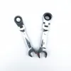 Mini short handle ratchet wrench with movable head, quick dual-purpose open end wrench, hardware tool, labor-saving wrench 6