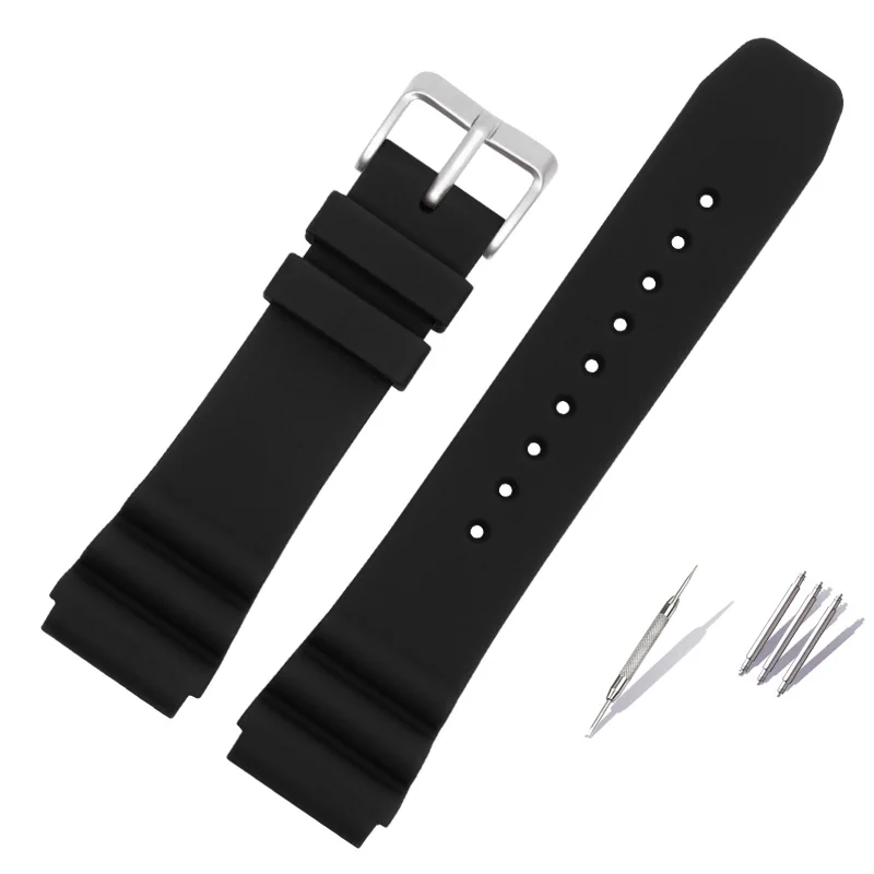 Enhanced Silicone Sport Watchband - 22mm Waterproof Diving Strap