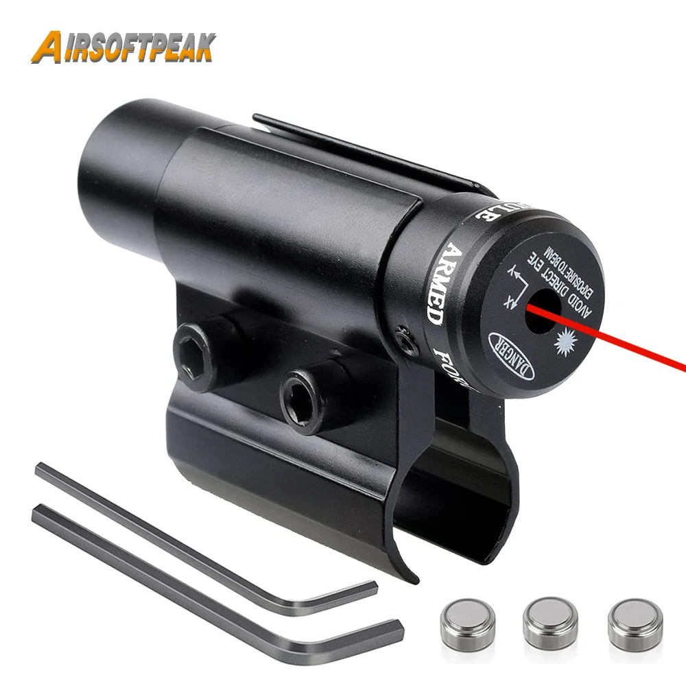 Tactical Mini Red Dot Laser Sight Scope With Barrel Clamp Mount For Airsoft Rifle Shotgun Laser