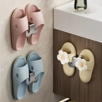 No Punching Bedroom Neat Storage Shoe Drying Slippers Rack Bathroom Rack Slipper Hook Toilet Drainage Rack Wall Mounted 2