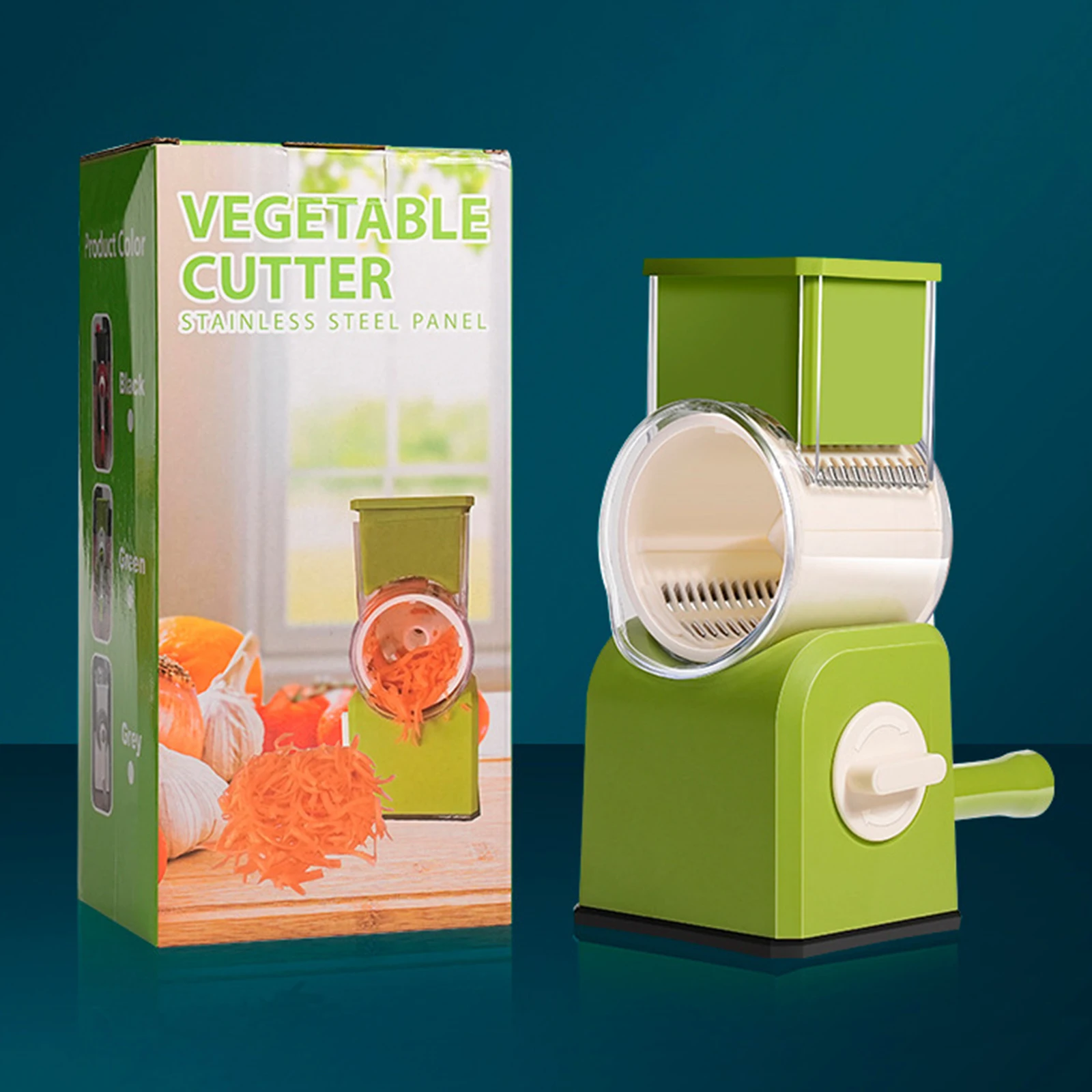 

Rotary Vegetable Cutter Slicer Wire Wipers Tools Hand Multi-Function Roller Kitchenware Household Multi-Function Potato Shredder