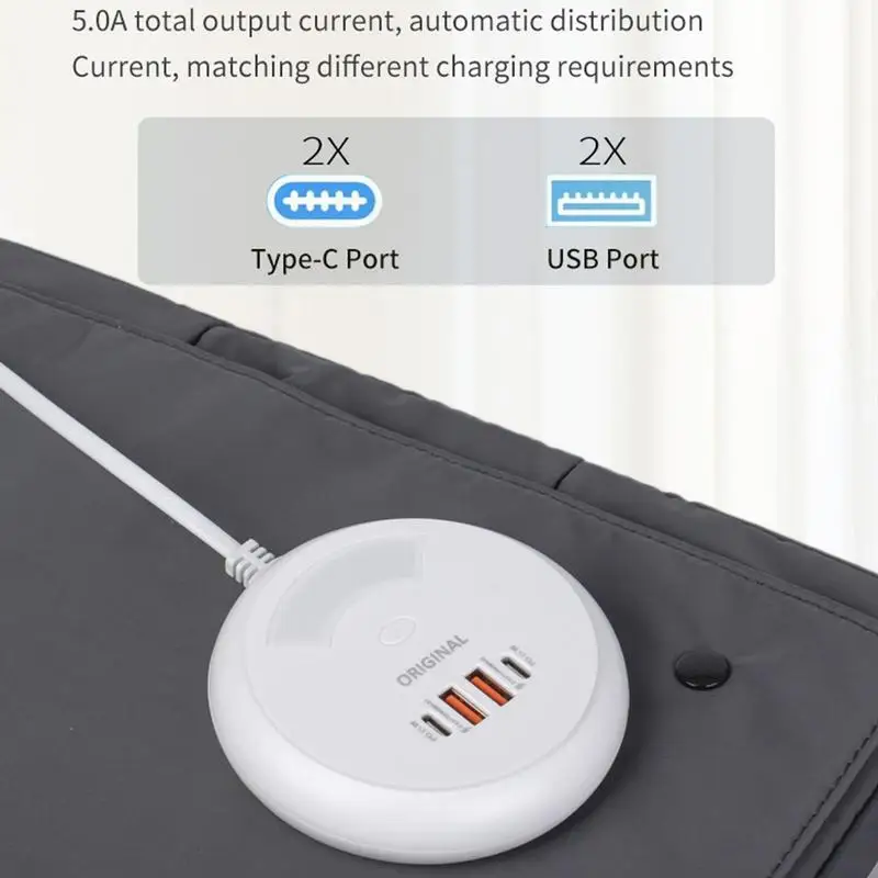 Rondaful Travel 2 PD 35W Type-C and 2 USB A 18W Quick Charging Socket 1m Power Strip EU UK US Plug Charger Home Appliance