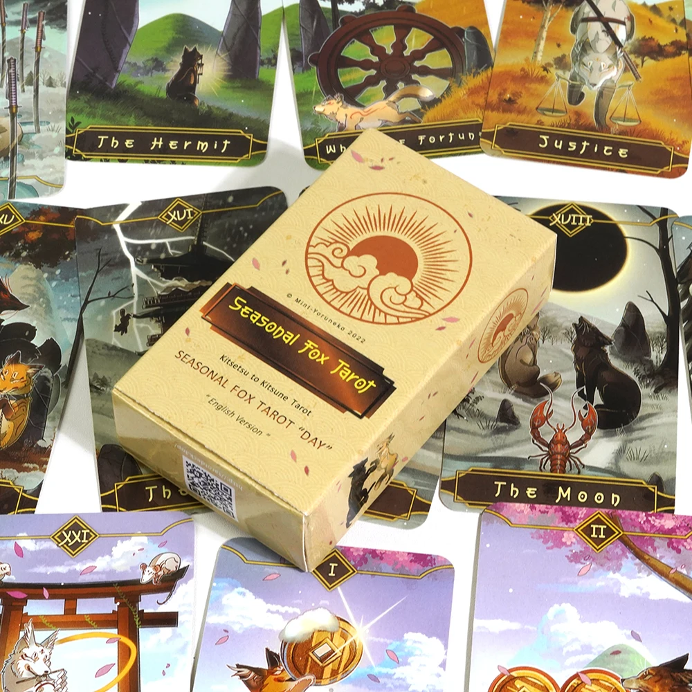 Seasonal Fox Tarot kitseysu to kitsune tarot 78 Cards Tarot english version 2