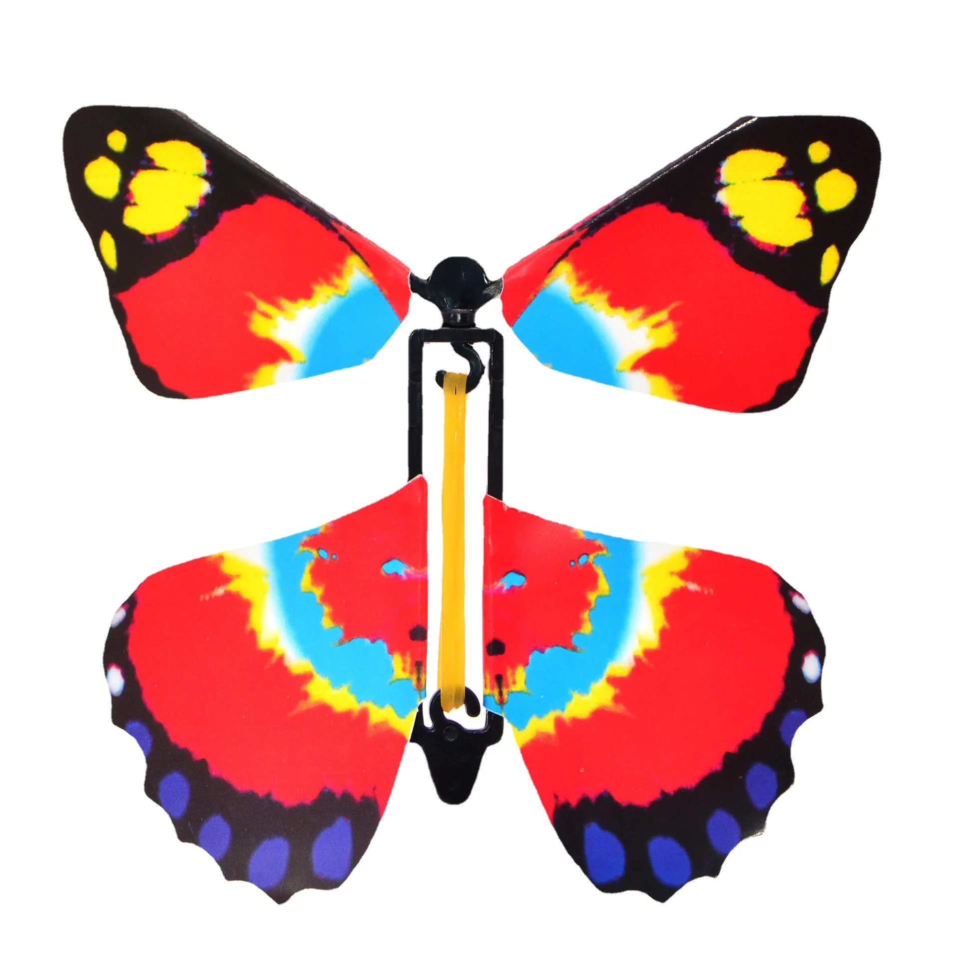 5pcs Flying Magic Butterfly Novelty Toy Paper Rubber Band Butterfly