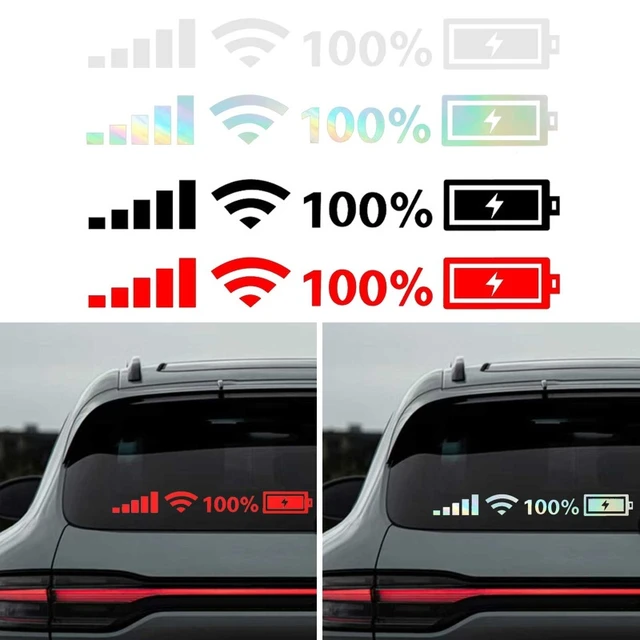 Car Windshield Laser Stickers Signal WiFi Power Vinyl Decal Mobile Phone Car  Sticker Auto Exterior Decorative Accessories Decals - AliExpress