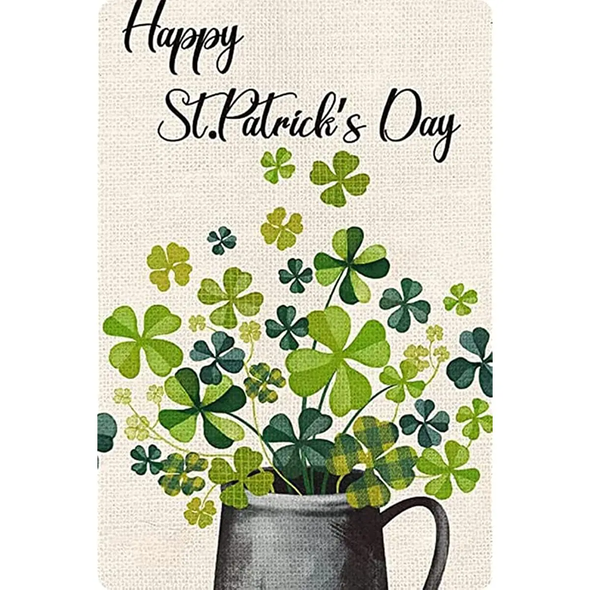 

New Happy St Patrick's Day Shamrock Metal Sign Vintage Kitchen Signs Wall Decor Aluminum Sign for Home Office Coffee Wall Decor