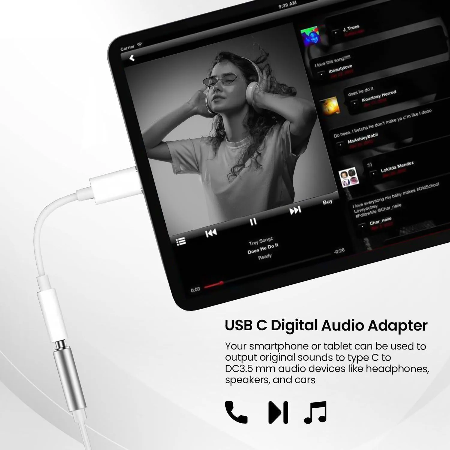 Universal USB-C to 3.5mm Audio Adapter