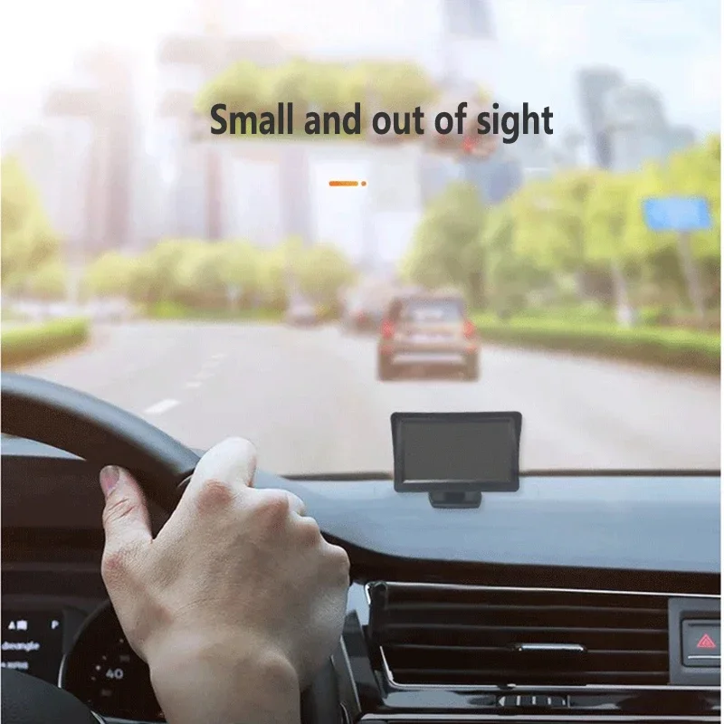 Car Monitor 4.3-Inch Screen, Used for Rear-View Reversing Camera TFT 12LCD Display High-Definition Digital Color 4.3-Inch - 4