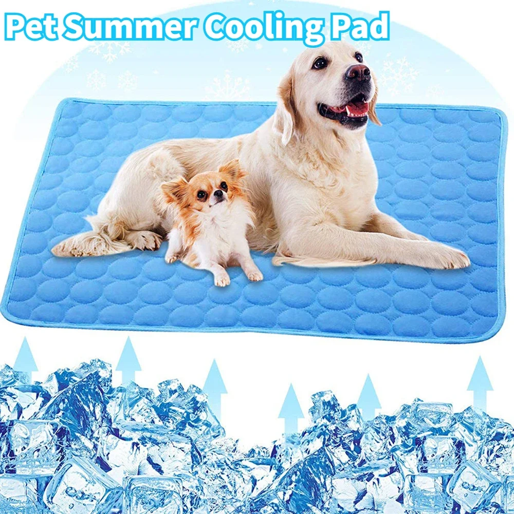 

Summer Dog Cooling Mat Pet Ice Pads Cat Breathable Blanket Cat Washable Sofa Breathable Pet Dog Bed Pet Mat For Dogs
